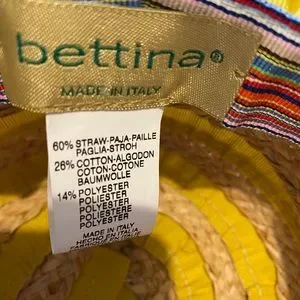 Bettina Yellow Trim Straw Summer Hat Bettina | Accessories | Bettina Yellow Trim Straw Summer Hat  main image 3
